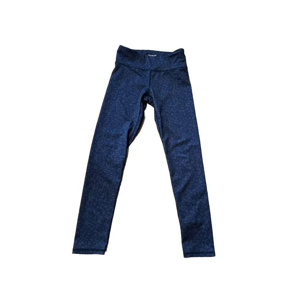 Old Navy Active Go Dry High Rise Leggings Black Youth Girls L 10‎ /12